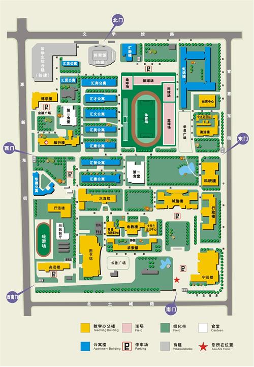 对外经济贸易大学校园地图